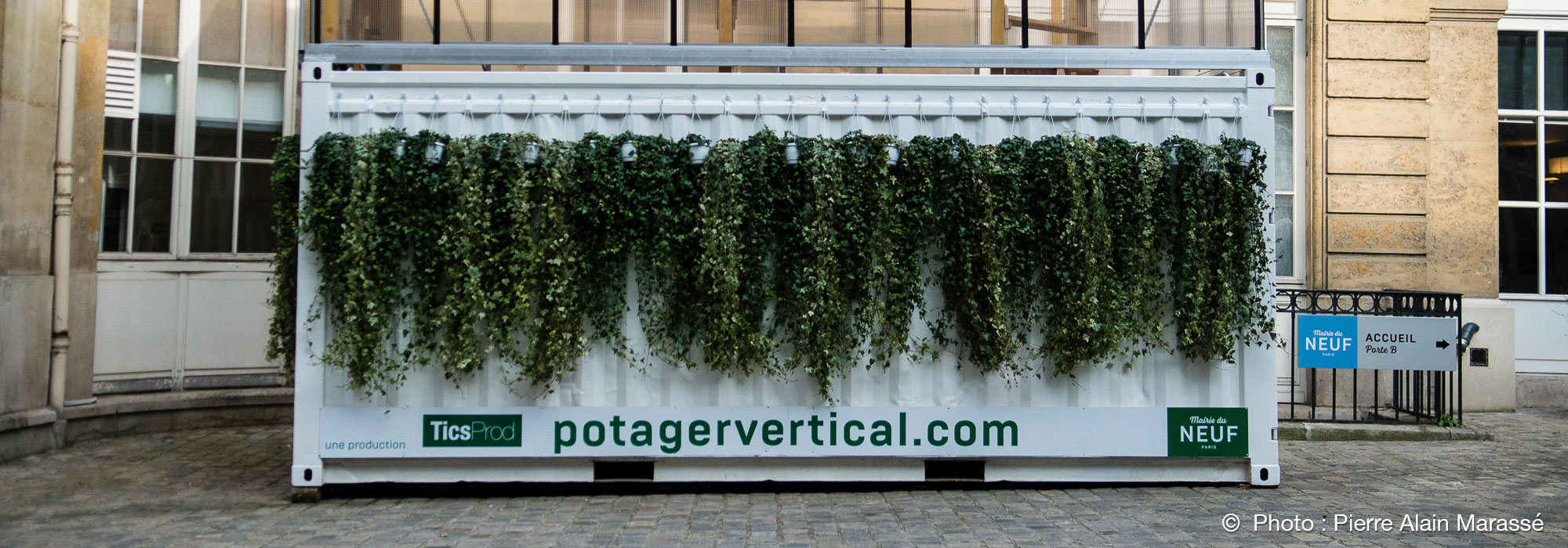 Le Potager Vertical à la Mairie du 9ème Paris